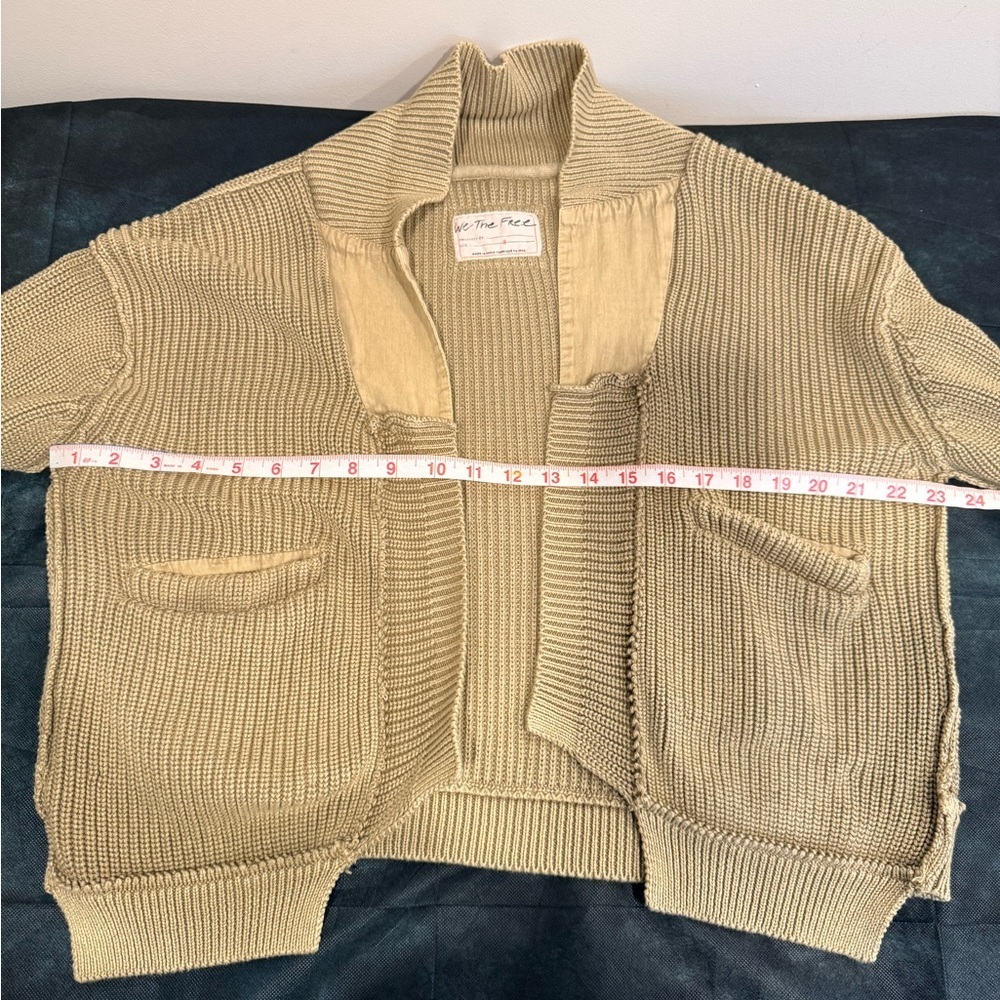🔥We the Free Women’s Tan Ribbed Open-Front Cardigan Size S NWOT 🔥 - Picture 5 of 6